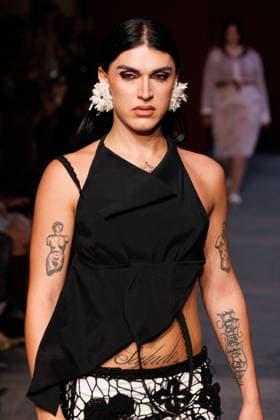 IPA89012868 - Milan, Milan Women™s Fashion Week Spring Summer 2027 - Women™s Fashion, Spring Summer 2027 - Marco Rambaldi™s fashion show - pictured on the runway: Model  Copyright: xCinziaxCamelax xx IPA89012868