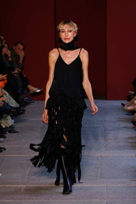 IPA89012881 - Milan, Milan Women™s Fashion Week Spring Summer 2027 - Women™s Fashion, Spring Summer 2027 - Marco Rambaldi™s fashion show - pictured on the runway: Model  Copyright: xCinziaxCamelax xx IPA89012881