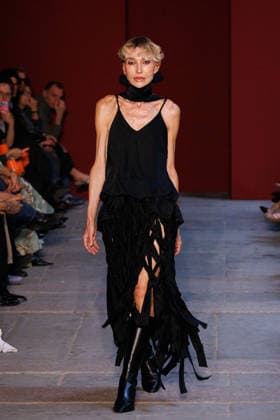 IPA89012882 - Milan, Milan Women™s Fashion Week Spring Summer 2027 - Women™s Fashion, Spring Summer 2027 - Marco Rambaldi™s fashion show - pictured on the runway: Model  Copyright: xCinziaxCamelax xx IPA89012882