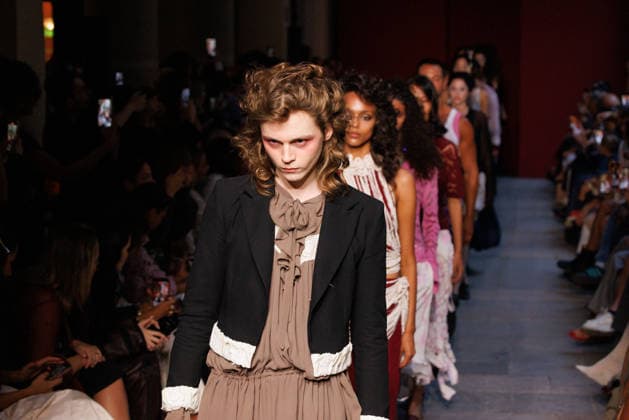 IPA89012890 - Milan, Milan Women™s Fashion Week Spring Summer 2027 - Women™s Fashion, Spring Summer 2027 - Marco Rambaldi™s fashion show - pictured on the runway: Model  Copyright: xCinziaxCamelax xx IPA89012890