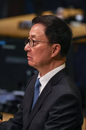 September 26, 2026, New York, New York, United States: Vice President of China HAN ZHENG addresses the General Debate of the 81st UN General Assembly, presenting ChinaÃ¢â‚¬â ¢s positions on the international situation, global governance, multilateralism, peace and security and sustainable development, while calling for a stronger role for the UN in addressing global challenges. His participation comes as China marks 55 years since the restoration of the PeopleÃ¢â‚¬â ¢s Republic of ChinaÃ¢â‚¬â ¢s seat at the UN. New York United States - ZUMAo116 20260926_znp_o116_001 Copyright: xBiancaxOterox