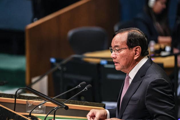 September 26, 2026, New York, New York, United States: PRAK SOKHONN, Deputy Prime Minister and Minister of Foreign Affairs and International Cooperation of Cambodia, addresses the General Debate of the 81st UN General Assembly. Cambodia is using UNGA81 to highlight regional and global security, sustainable development and multilateralism, amid continuing tensions and maritime disputes with neighbouring Thailand. New York United States - ZUMAo116 20260926_znp_o116_037 Copyright: xBiancaxOterox
