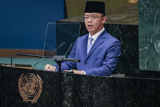 September 26, 2026, New York, New York, United States: SUGIONO, Minister for Foreign Affairs of Indonesia, addresses the General Debate of the 81st UN General Assembly, highlighting IndonesiaÃ¢â‚¬â ¢s call for greater global resilience, stronger representation for the Global South and reform of the UN, while reaffirming the countryÃ¢â‚¬â ¢s longstanding support for Palestinian statehood and peace in Gaza. New York United States - ZUMAo116 20260926_znp_o116_174 Copyright: xBiancaxOterox