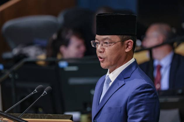 September 26, 2026, New York, New York, United States: SUGIONO, Minister for Foreign Affairs of Indonesia, addresses the General Debate of the 81st UN General Assembly, highlighting IndonesiaÃ¢â‚¬â ¢s call for greater global resilience, stronger representation for the Global South and reform of the UN, while reaffirming the countryÃ¢â‚¬â ¢s longstanding support for Palestinian statehood and peace in Gaza. New York United States - ZUMAo116 20260926_znp_o116_173 Copyright: xBiancaxOterox
