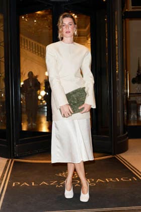 MFW Spring Summer 2027 Bottega Veneta leaving MP MILAN, ITALY - SEPTEMBER 26: Caterina De Angelis leaves her hotel to attending Bottega Veneta fashion show during the Milan Fashion Week - Womenswear Spring Summer 2027 on September 24, 2026 in Milan, Italy. Photo by Marco Piovanotto Abacapress.com Milan Italy  Copyright: xPiovanottoxMarco ABACAx