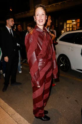 MFW Spring Summer 2027 Bottega Veneta leaving MP MILAN, ITALY - SEPTEMBER 26: Vicky Krieps leaves her hotel to attending Bottega Veneta fashion show during the Milan Fashion Week - Womenswear Spring Summer 2027 on September 24, 2026 in Milan, Italy. Photo by Marco Piovanotto Abacapress.com Milan Italy  Copyright: xPiovanottoxMarco ABACAx