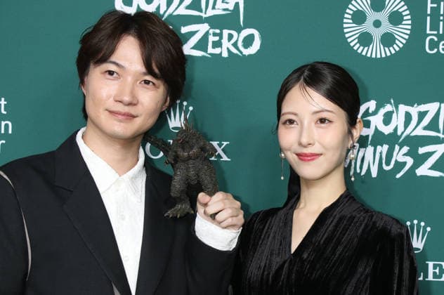 NEW YORK, NY - SEPTEMBER 26: RyÃ»nosuke Kamiki and Minami Hamabe at the Godzilla Minus Zero Red Carpet during the 64th New York Film Festival at Alice Tully Hall, Lincoln Center on September 26, 2026 in New York City. Copyright: xRWx