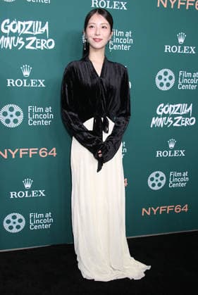 NEW YORK, NY - SEPTEMBER 26: Minami Hamabe at the Godzilla Minus Zero Red Carpet during the 64th New York Film Festival at Alice Tully Hall, Lincoln Center on September 26, 2026 in New York City. Copyright: xRWx