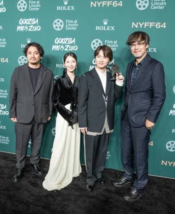 September 26, 2026, Bronx, New York, USA: Kazuaki Kishida, Minami Hamabe, Ryunosuke Kamiki and Director Takashi Yamazaki attend screening of Godzilla Minus Zero at annual NYFF64 at Alice Tully Hall at Lincoln Center in New York, NY on September 26, 2026. Bronx USA - ZUMAr339 20260926_znp_r339_074 Copyright: xLevxRadinx