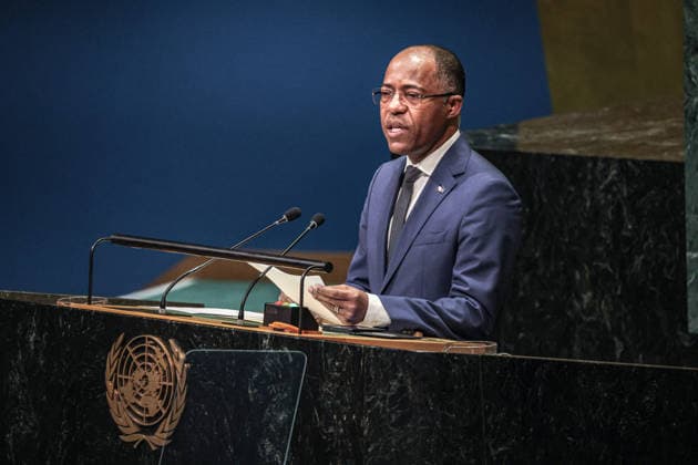 September 26, 2026, New York, New York, United States: Prime Minister of Cabo Verde FRANCISCO AVELINO VIEIRA DE CARVALHO addresses the General Debate of the 81st UN General Assembly, highlighting the priorities of the Atlantic island nation, including sustainable development, climate resilience, ocean protection, economic opportunity and the concerns of Small Island Developing States. New York United States - ZUMAo116 20260926_znp_o116_022 Copyright: xBiancaxOterox