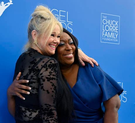 Caroline Rhea (L) and Loni Love attend Project Angel Food s Angel Awards 2026 at the Chuck Lorre Family Foundation Campus in Los Angeles on Saturday, September 26, 2026. Project Angel Food s mission is to prepare and deliver healthy meals to feed people impacted by serious illness, bringing comfort and hope every day.  LAP2026092630 JIMxRUYMEN