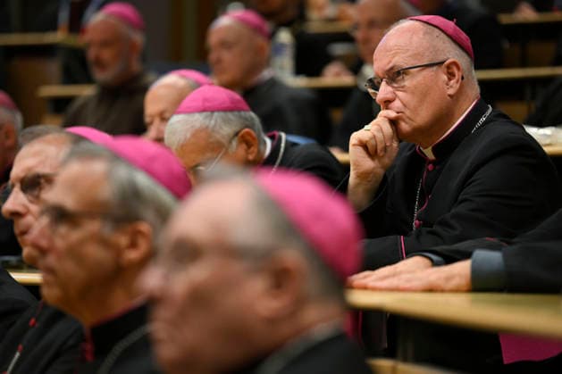 IPA89026208 - France, Lourdes, Vatican, September 27, 2026: Pope Leo XIV meets with the bishops of the French Bishops Conference in the Sainte-Bernadette hemicycle at the Shrine of Our Lady of Lourdes. Photo by VATICAN MEDIA Catholic Press Photo  Copyright: xVATICANxMEDIA xCatholicxPressxPhotox x x2026xVATICANxMEDIA xCatholicxPressxPhotox IPA89026208