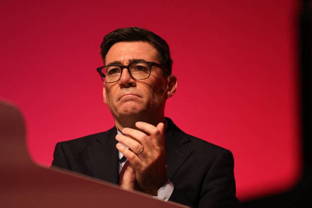 Labour Party Annual Conference 2026 Prime Minister of the United Kingdom Andy Burnham looks on and smiles as the opening speech gets underway during the Labour Party Annual Conference 2026 at Convention Centre, Liverpool, United Kingdom on 27 September 2026 (Photo by Mark Cosgrove News Images) Liverpool Convention Centre Merseyside United Kingdom Copyright: xMarkxCosgrove NewsxImagesx