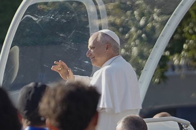 NEWS le Pape Leon XIV au Scanctuaire de Lourdes- - 27 09 2026 LOURDES, FRANCE SEPTEMBER 27: Pope Leo XIV during Mass at the Sanctuary of Lourdes. This trip marks the first visit by a pope to this European country since that of Benedict XVI in 2008.in Lourdes Photo: Laurent Lairys. LourdesFrance  Copyright: xLaurentxLairysx