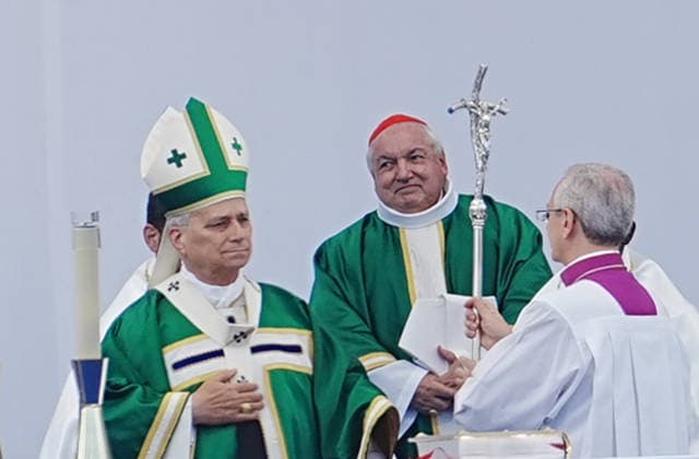 NEWS le Pape Leon XIV au Scanctuaire de Lourdes- - 27 09 2026 LOURDES, FRANCE SEPTEMBER 27: Pope Leo XIV during Mass at the Sanctuary of Lourdes. This trip marks the first visit by a pope to this European country since that of Benedict XVI in 2008.in Lourdes Photo: Laurent Lairys. LourdesFrance  Copyright: xLaurentxLairysx