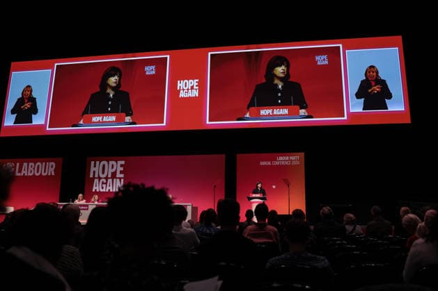 Labour Party Annual Conference 2026 Deputy Leader of the Labour Party and Secretary of State for Education Lucy Powell MP speaks during the Labour Party Annual Conference 2026 at Convention Centre, Liverpool, United Kingdom on 27 September 2026 (Photo by Mark Cosgrove News Images) Liverpool Convention Centre Merseyside United Kingdom Copyright: xMarkxCosgrove NewsxImagesx