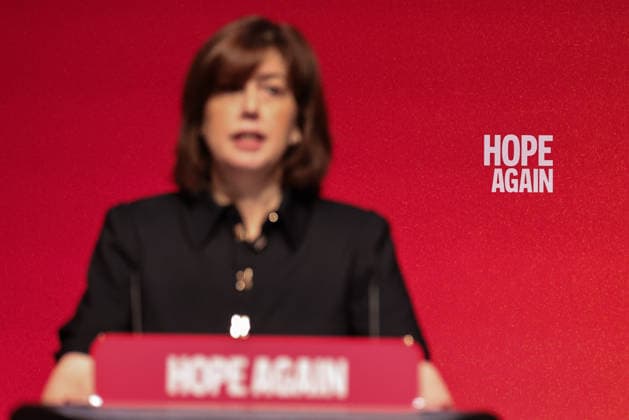 Labour Party Annual Conference 2026 Hope Again - Deputy Leader of the Labour Party and Secretary of State for Education Lucy Powell MP speaks during the Labour Party Annual Conference 2026 at Convention Centre, Liverpool, United Kingdom on 27 September 2026 (Photo by Mark Cosgrove News Images) Liverpool Convention Centre Merseyside United Kingdom Copyright: xMarkxCosgrove NewsxImagesx