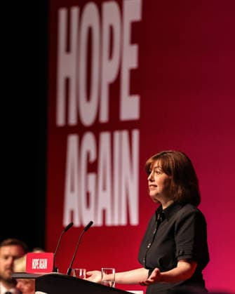 Labour Party Annual Conference 2026 Deputy Leader of the Labour Party and Secretary of State for Education Lucy Powell MP speaks during the Labour Party Annual Conference 2026 at Convention Centre, Liverpool, United Kingdom on 27 September 2026 (Photo by Mark Cosgrove News Images) Liverpool Convention Centre Merseyside United Kingdom Copyright: xMarkxCosgrove NewsxImagesx