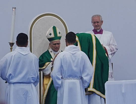NEWS le Pape Leon XIV au Scanctuaire de Lourdes- - 27 09 2026 LOURDES, FRANCE SEPTEMBER 27: Pope Leo XIV during Mass at the Sanctuary of Lourdes. This trip marks the first visit by a pope to this European country since that of Benedict XVI in 2008.in Lourdes Photo: Laurent Lairys. LourdesFrance  Copyright: xLaurentxLairysx