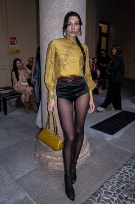IPA89031975 - Milan, Milan Women™s Fashion Week Spring Summer 2027 - Women™s Fashion, Spring Summer 2027 - HUI fashion show - front row Pictured: guest  Copyright: xRiccardoxGIordanox xRiccardoxGiordano IPAx IPA89031975