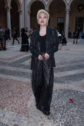 IPA89031982 - Milan, Milan Women™s Fashion Week Spring Summer 2027 - Women™s Fashion, Spring Summer 2027 - HUI fashion show - front row Pictured: Carrie Fang  Copyright: xRiccardoxGIordanox xRiccardoxGiordano IPAx IPA89031982