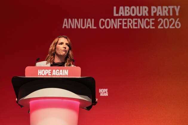 Labour Party Annual Conference 2026 First Secretary of State, Chancellor of the Duchy of Lancaster and Minister for the Cabinet Office Louise Haigh MP speaks during the Labour Party Annual Conference 2026 at Convention Centre, Liverpool, United Kingdom on 27 September 2026 (Photo by Mark Cosgrove News Images) Liverpool Convention Centre Merseyside United Kingdom Copyright: xMarkxCosgrove NewsxImagesx