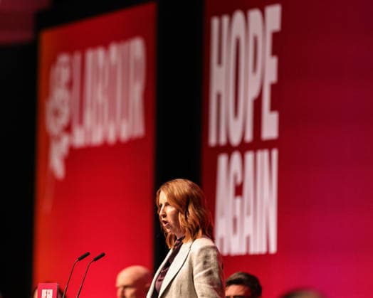 Labour Party Annual Conference 2026 First Secretary of State, Chancellor of the Duchy of Lancaster and Minister for the Cabinet Office Louise Haigh MP speaks during the Labour Party Annual Conference 2026 at Convention Centre, Liverpool, United Kingdom on 27 September 2026 (Photo by Mark Cosgrove News Images) Liverpool Convention Centre Merseyside United Kingdom Copyright: xMarkxCosgrove NewsxImagesx