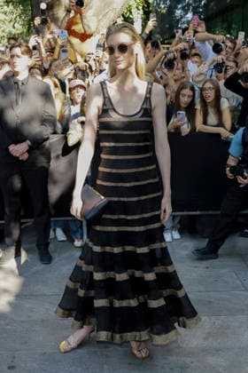 MFW Spring Summer 2027 Armani Arrival MP MILAN, ITALY - SEPTEMBER 27: Elizabeth Debicki arrives to Armani fashion show during the Milan Fashion Week - Womenswear Spring Summer 2027 on September 27, 2026 in Milan, Italy. Photo by Marco Piovanotto Abacapress.com Milan Italy  Copyright: xPiovanottoxMarco ABACAx
