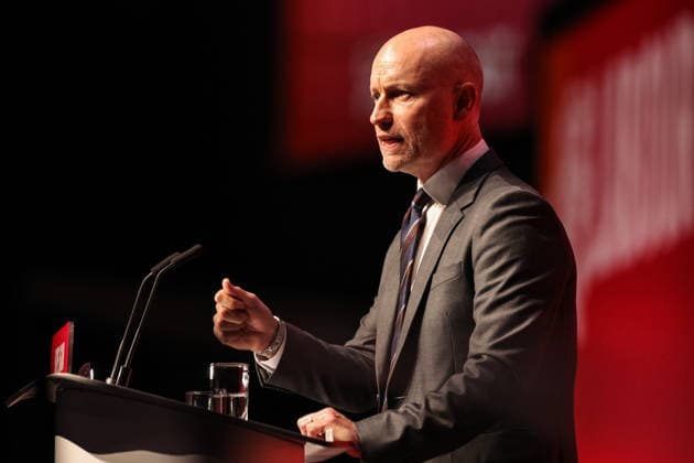 Labour Party Annual Conference 2026 Secretary of State for Wales Stephen Kinnock MP speaks during the Labour Party Annual Conference 2026 at Convention Centre, Liverpool, United Kingdom on 27 September 2026 (Photo by Mark Cosgrove News Images) Liverpool Convention Centre Merseyside United Kingdom Copyright: xMarkxCosgrove NewsxImagesx