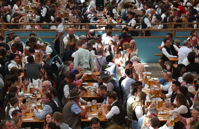 Germany world s largest beer festival Oktoberfest A general view of a beer tent during the world s largest beer festival Oktoberfest in Munich, Germany, September 27th , 2026 . Photo by Davide Elias Copyright: xDavidexEliasx