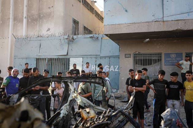 Palestinians Gather at Site of Israeli Strike in Gaza City Palestinians gather at the site of an Israeli airstrike that targeted a vehicle near al-Sinaa junction in Gaza City on September 27, 2026. The strike killed one Palestinian and wounded others, according to local sources. Photo by Bilal Osama apaimages Gaza city Gaza Strip Palestinian Territory 270926_Gaza_BO_01(16) Copyright: xapaimagesxBilalxOsamax xapaimagesx