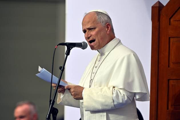 POPE S VISIT TO FRANCE PHOTOPQR LA DEPECHE DU MIDI LAURENT DARD LOURDES SEPTEMBER 27, 2026 DDM LAURENT DARD SECOND DAY OF POPE LEON XIV S VISIT TO LOURDES SPEECHES BEFORE THE SICK AND A STREET PARADE September 27, 2026, Lourdes, France Pope Leo XIV is on an apostolic visit to France from September 25 to 28, 2026 LOURDES HAUTES-PYRÉNÉES France  Copyright: xPHOTOPQR LAxDEPECHExDUxMIDI MAXPxLAURENTxDARDx 20260927DDM5857 20260927DDM5857