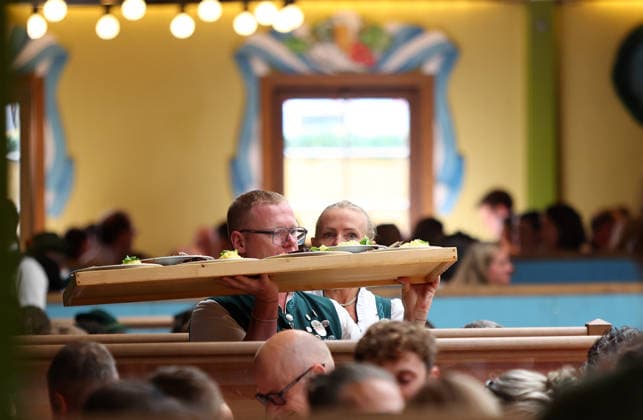 Germany world s largest beer festival Oktoberfest A general view of a beer tent during the world s largest beer festival Oktoberfest in Munich, Germany, September 27th , 2026 . Photo by Davide Elias Copyright: xDavidexEliasx