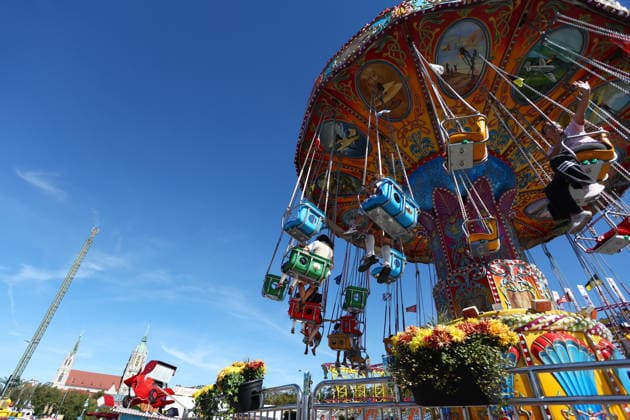 Germany world s largest beer festival Oktoberfest Riders on a ride are seen during the world s largest beer festival Oktoberfest in Munich, Germany, September 27th , 2026 . Photo by Davide Elias Copyright: xDavidexEliasx