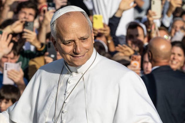 Visit to France of Pope Leo XIV - Mass at Lourdes Sanctuary MLG Pope Leo XIV celebrates Mass on the Prairie of the Sanctuary of Our Lady of Lourdes during his apostolic visit to France in Lourdes, France, on September 27, 2026. Photo by Margot Le Gonidec ABACAPRESS.COM Lourdes France  Copyright: xLexGonidecxMargot ABACAx