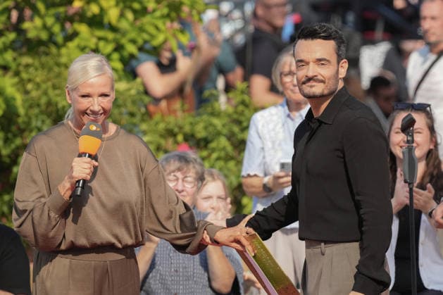 ZDF Fernsehgarten 2026: Andrea Kiwi Kiewel and Giovanni Zarrella on ZDF Fernsehgarten, themed Season Finale, on September 27, 2026, in Mainz, Rhineland-Palatinate