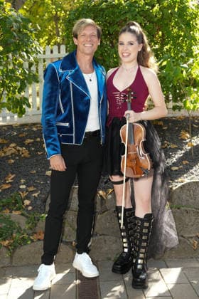 ZDF Fernsehgarten 2026: The Dark Tenor, featuring violinist Nina Sofie, at the ZDF Fernsehgarten under the theme Season Finale on September 27, 2026, in Mainz, Rhineland-Palatinate