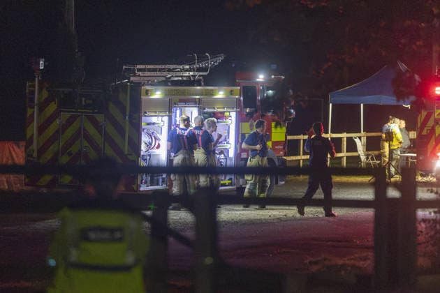 Counter-terror investigation after major incident declared at RAF Fairford FAIRFORD, UK - SEPTEMBER 27: Emergency services at the scene in Fairford, Gloucestershire, United Kingdom, after a major incident was declared on September 27, 2026. Five men have been arrested on suspicion of plotting a car bomb attack against RAF Fairford. The military base hosts US Air Force bombers involved in the conflict with Iran. Marcin Nowak Anadolu Fairford United Kingdom. Editorial use only. Please get in touch for any other usage.  Copyright: x2026xAnadoluxMarcinxNowakx
