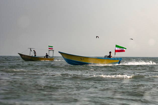 Members of Iran s paramilitary Basij Force take part in a military drill during the Janfada Iran exercise on the Iranian coast of Kandal, overlooking the Strait of Hormuz, Iran, on Sunday, September 27, 2026. The exercise comes amid continuing regional tensions and heightened security measures around the Strait of Hormuz, one of the world s most strategically important waterways.  IRN2026092719 BehnamxTofighi