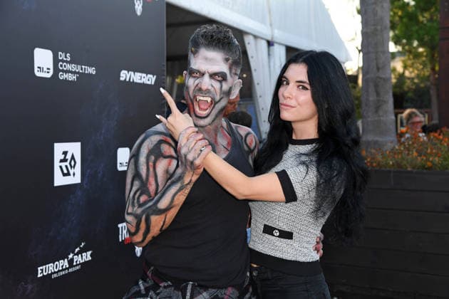 Marc Terenzi with his girlfriend Priscilla DiLaura at the TRAUMATICA CREATOR EDITION celebrating its 10th anniversary at Europa-Park in Rust on September 27, 2026