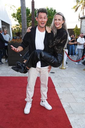 Kilian Bamert with his wife Loredana Bamert Carrabs on Saturday and Sunday at the TRAUMATICA CREATOR EDITION celebrating its 10th anniversary at Europa-Park in Rust on September 27, 2026