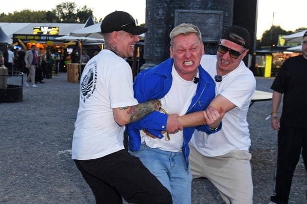 MontanaBlack, Jens Knossalla (aka Knossi), and Max Schradin at the TRAUMATICA CREATOR EDITION celebrating its 10th anniversary at Europa-Park in Rust on September 27, 2026