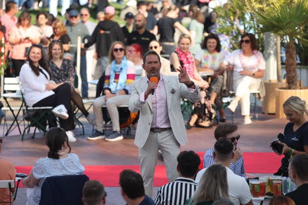 Markus Schöffel on the TV show ZDF Fernsehgarten Finalparty at Lerchenberg in Mainz, September 27, 2026 Copyright: xAgenturxMatthiasxWehnertx xM.xGränzdörferx