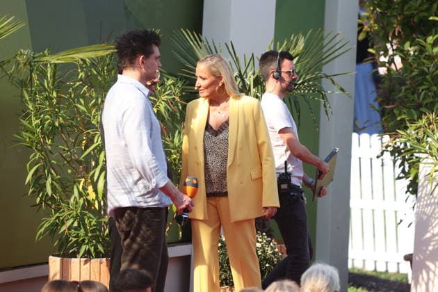 Lutz van der Horst and Janine Kunze on the ZDF TV show *Fernsehgarten Finalparty* at Lerchenberg in Mainz, September 27, 2026 Copyright: xAgenturxMatthiasxWehnertx xM.xGränzdörferx