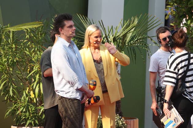 Lutz van der Horst and Janine Kunze on the ZDF TV show *Fernsehgarten Finalparty* at Lerchenberg in Mainz, September 27, 2026 Copyright: xAgenturxMatthiasxWehnertx xM.xGränzdörferx