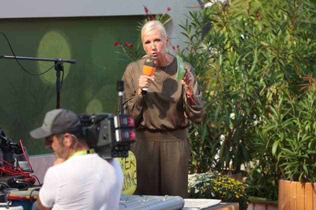 Andrea Kiewel on the TV show ZDF Fernsehgarten Final Party at Lerchenberg in Mainz, September 27, 2026 Copyright: xAgenturxMatthiasxWehnertx xM.xGränzdörferx