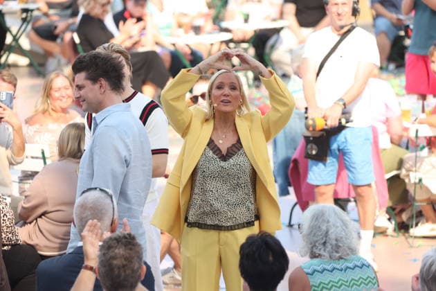 Janine Kunze on the ZDF TV show Fernsehgarten Finalparty at Lerchenberg in Mainz, September 27, 2026 Copyright: xAgenturxMatthiasxWehnertx xM.xGränzdörferx