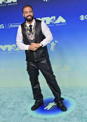 French Montana arrives on the red carpet at the 2026 MTV Video Music Awards VMA s at the Peacock Theater in Los Angeles on Sunday, September 27, 2026.  LAP20260927489 JIMxRUYMEN