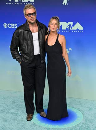Brandon Sklenar and Hassie Harrison arrive on the red carpet at the 2026 MTV Video Music Awards VMA s at the Peacock Theater in Los Angeles on Sunday, September 27, 2026.  LAP20260927533 JIMxRUYMEN