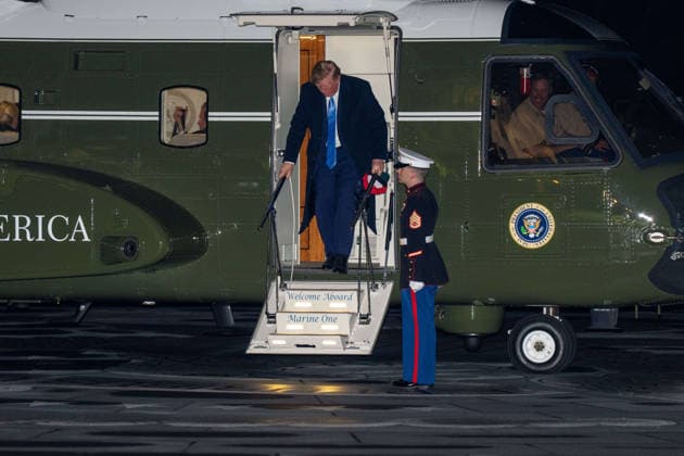 September 27, 2026, Washington, District Of Columbia, USA: President DONALD TRUMP speaks to the press as he arrives back to the White House on Marine One Washington USA  - ZUMAs365 20260927_znp_s365_022 Copyright: xJoeyxSussmanx